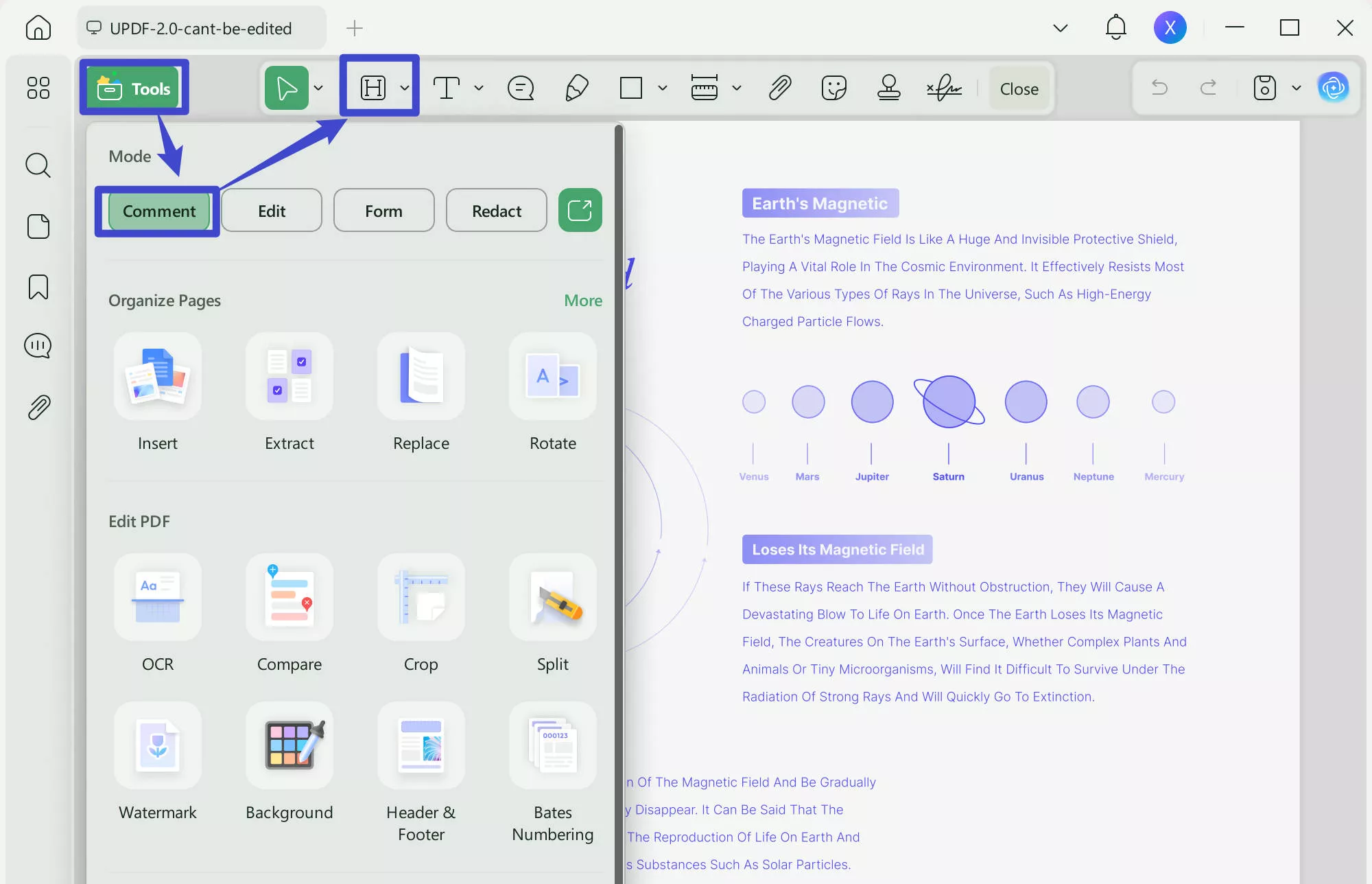 Extract Highlighted Text from PDF updf comment