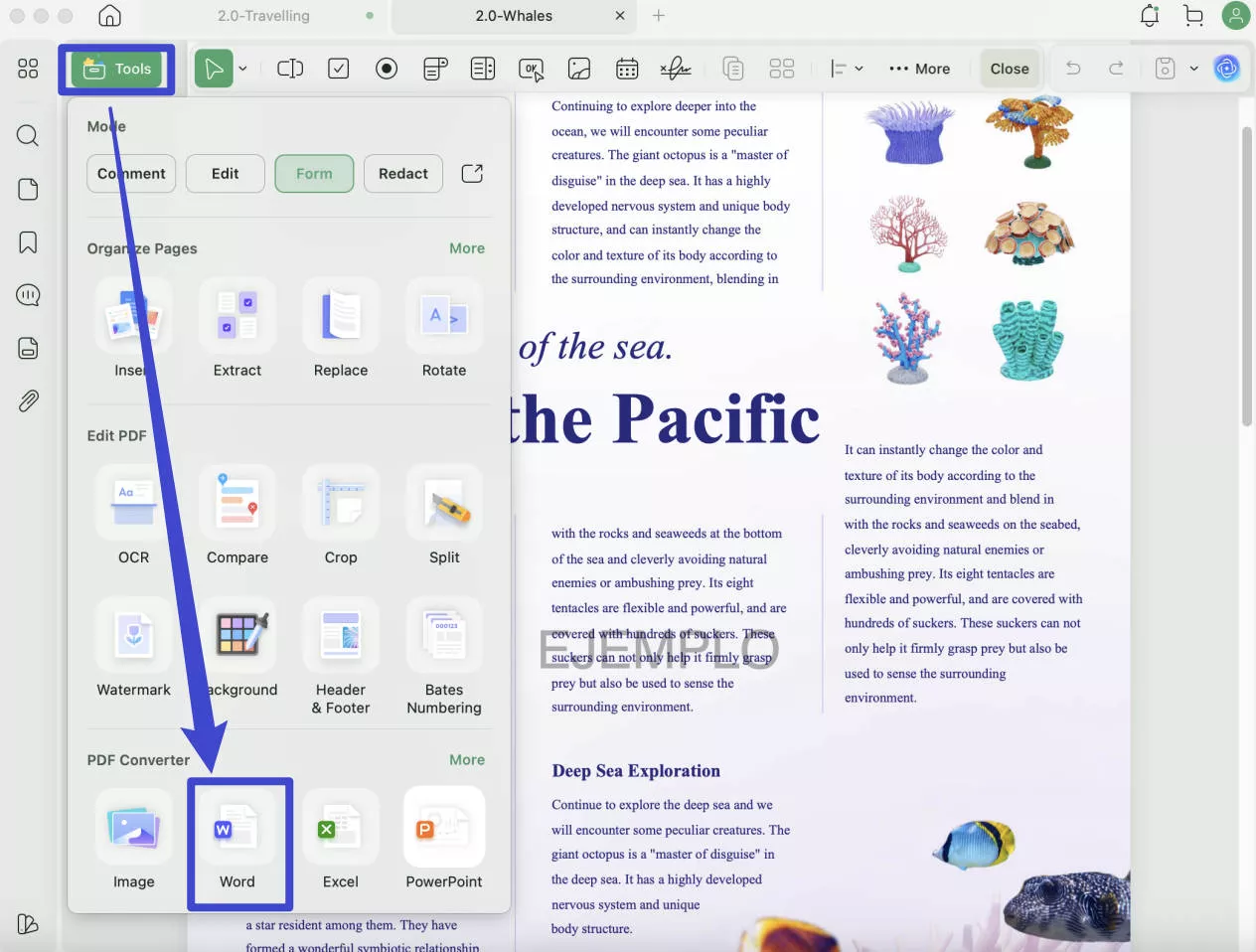 how to copy text from a pdf on a mac updf by converting to word