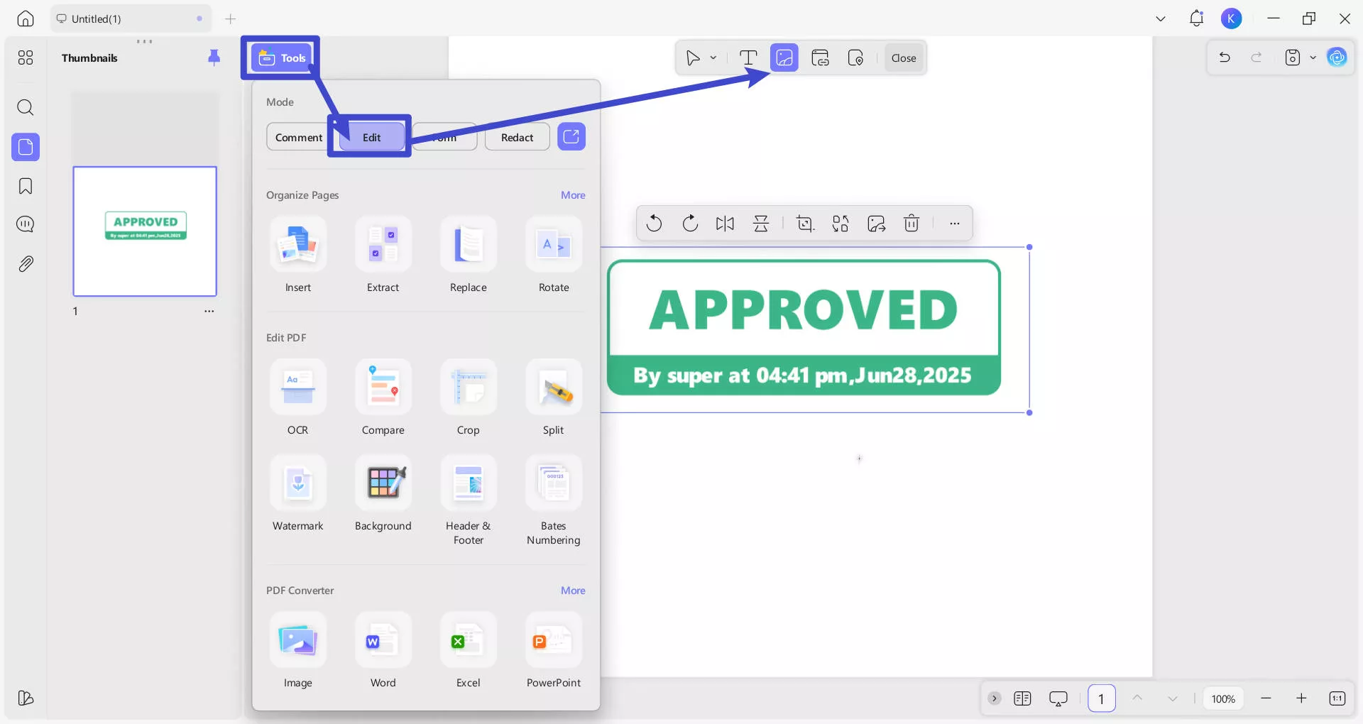 extract stamp from pdf edit pdf