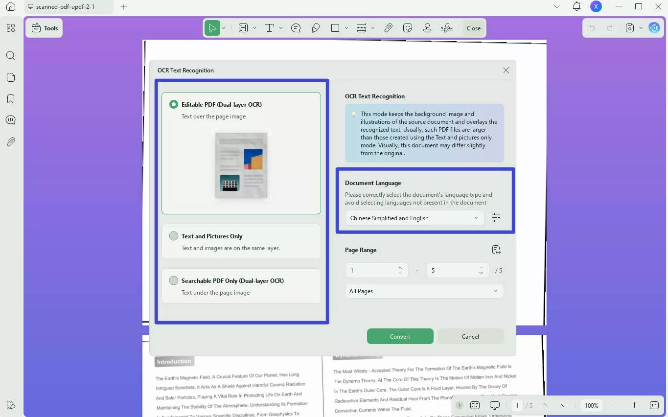OCR text recognition