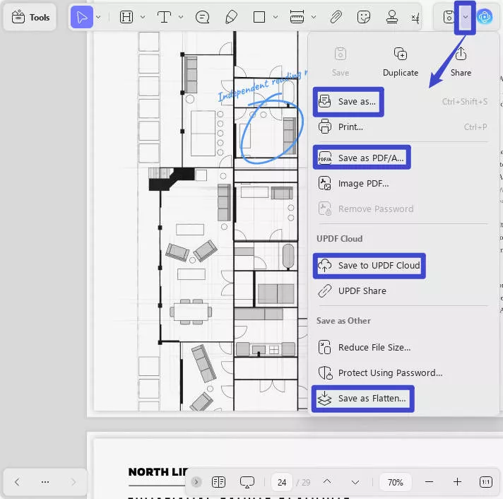 adobe acrobat measure tool updf save