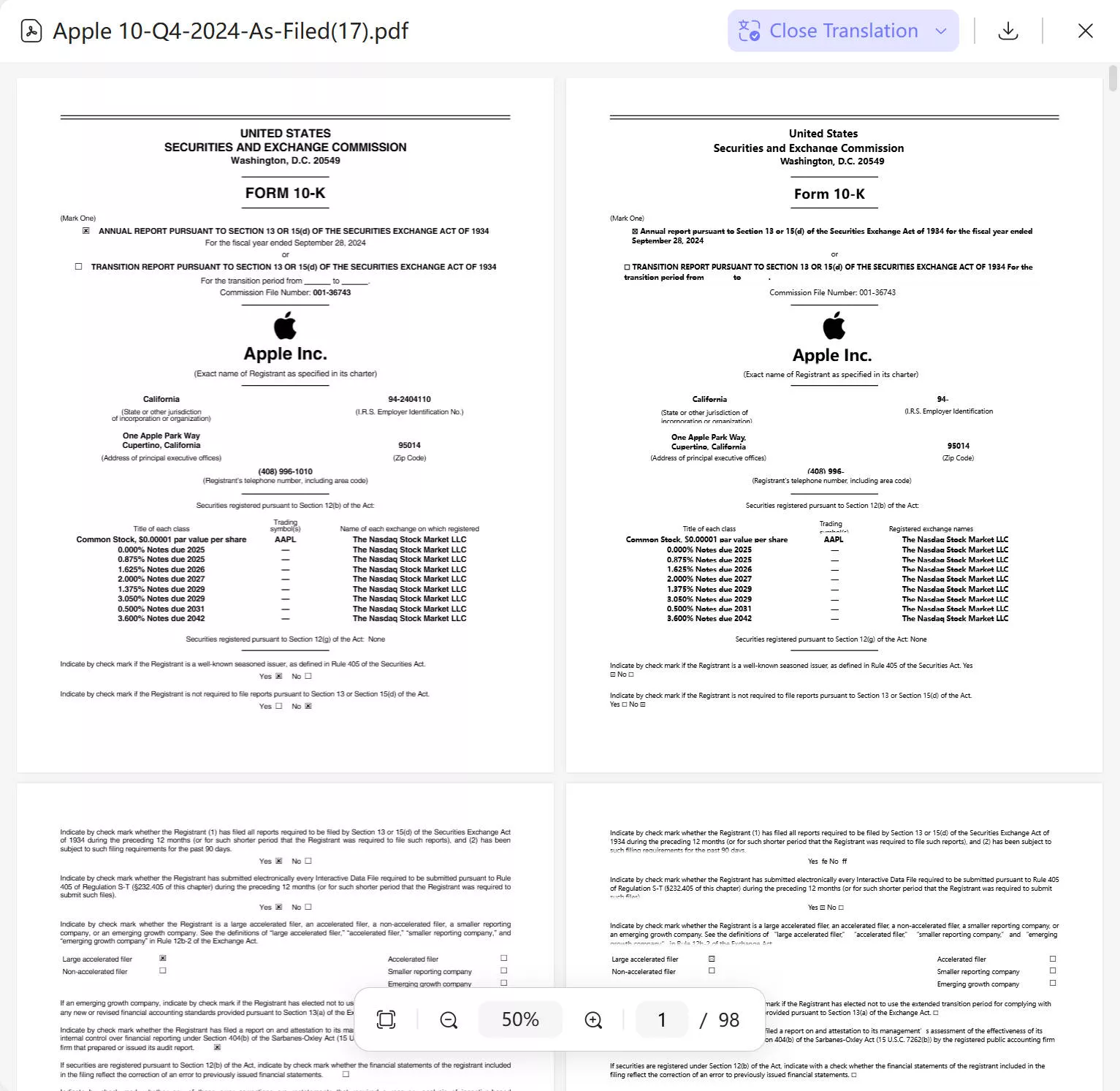 updf ai web translate by manual copy-paste approach
