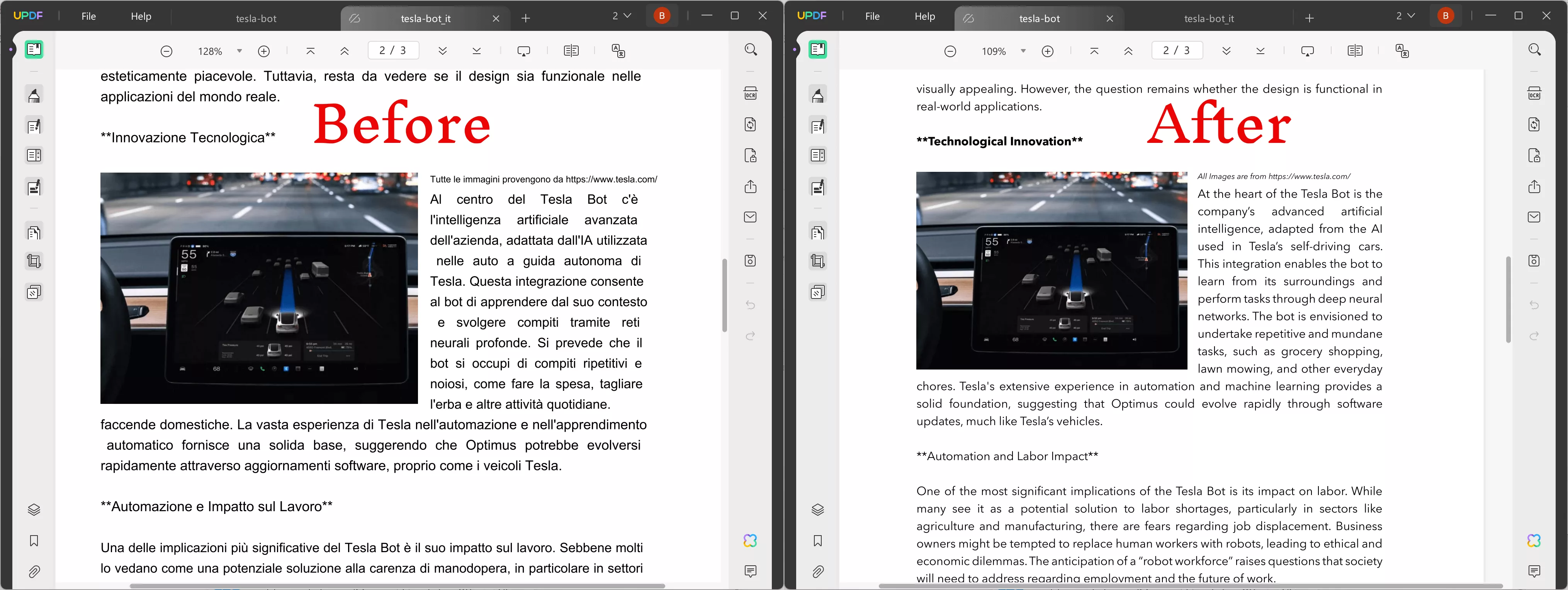 translate Italian PDF to English