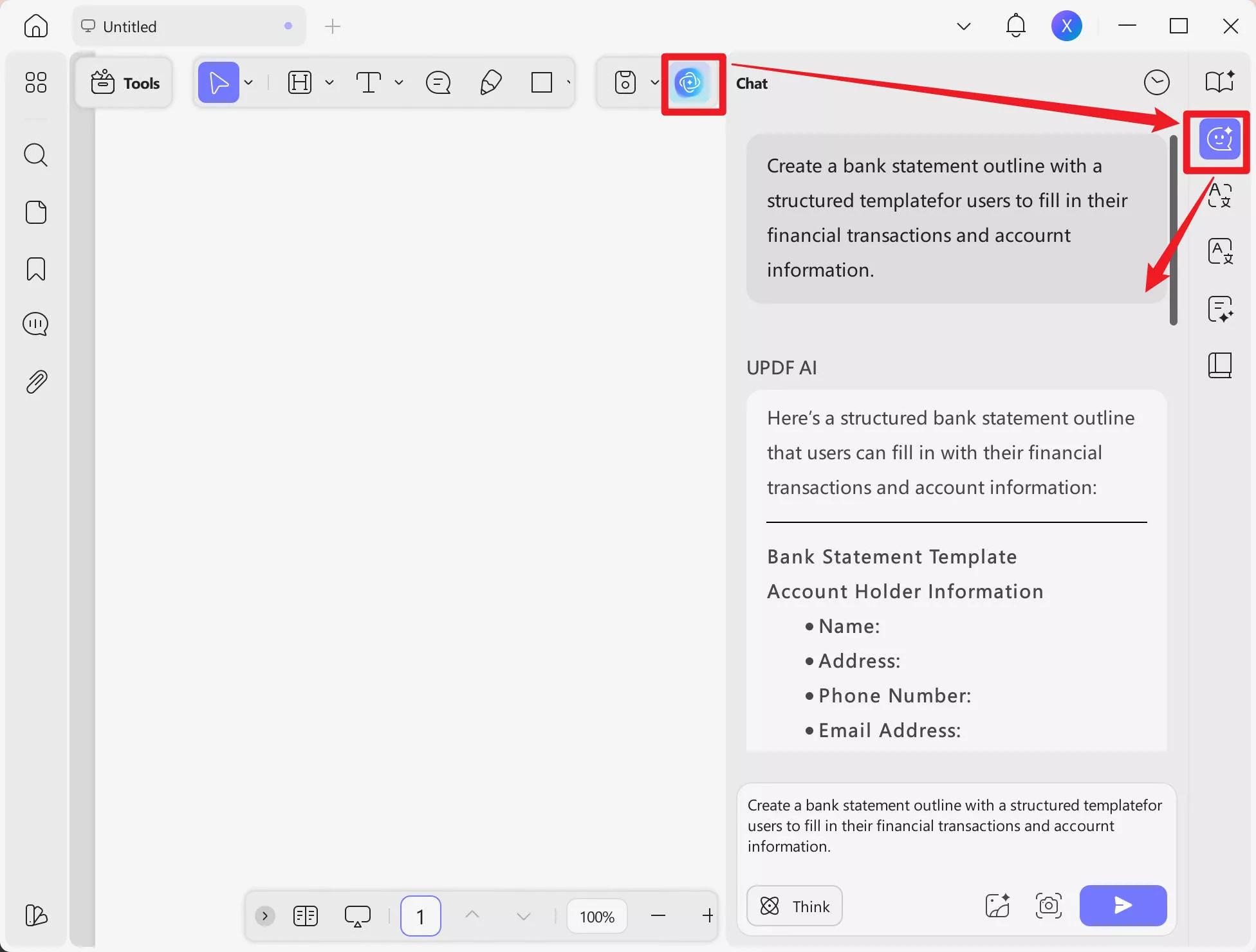 complete the bank statement