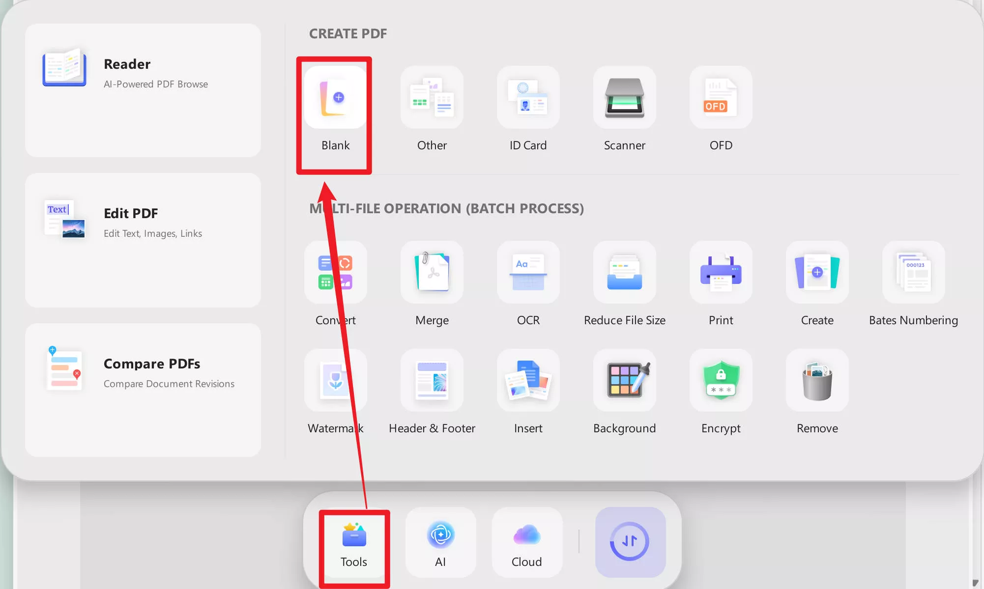 create a blank bank statement with UPDF