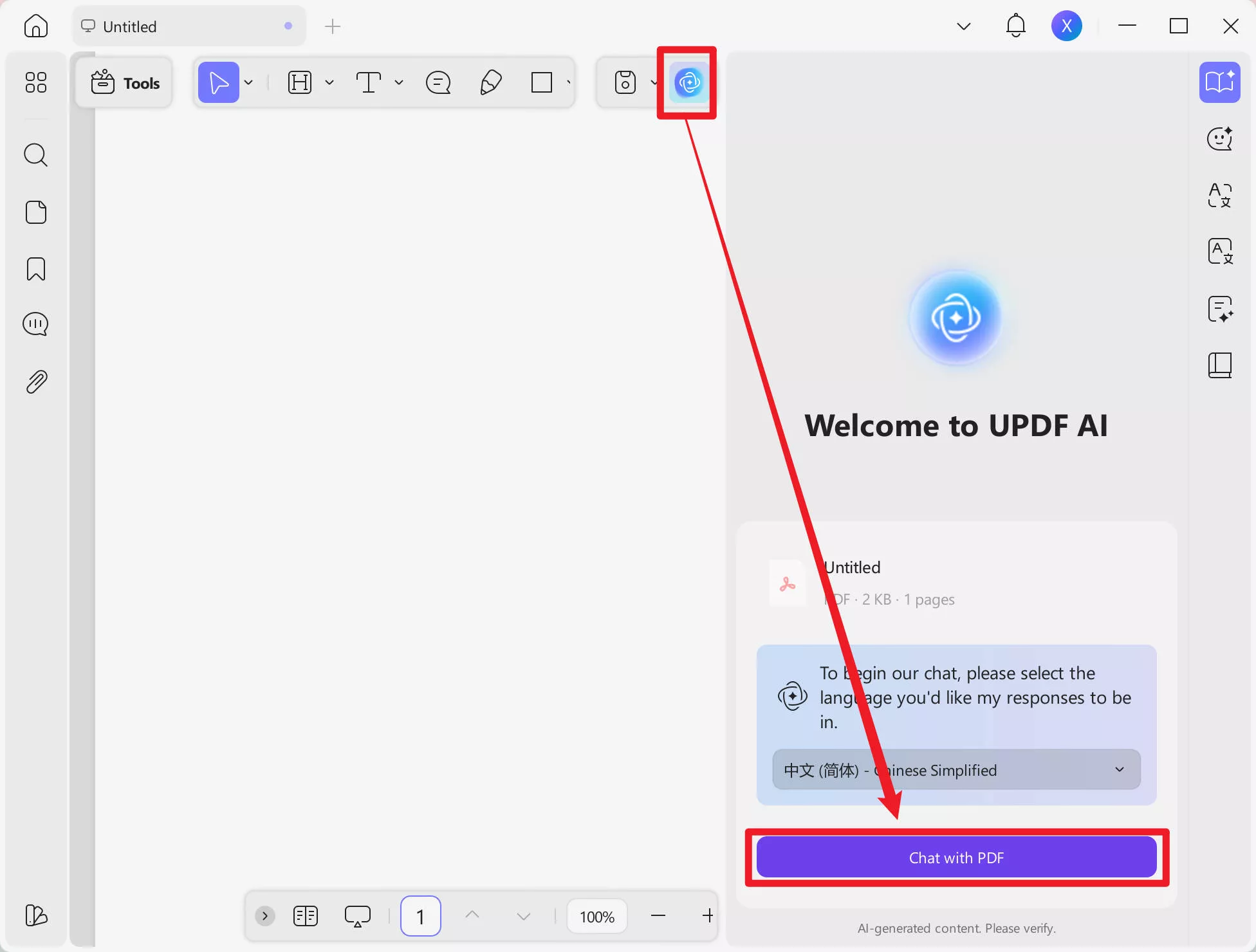 chat with pdf updf ai