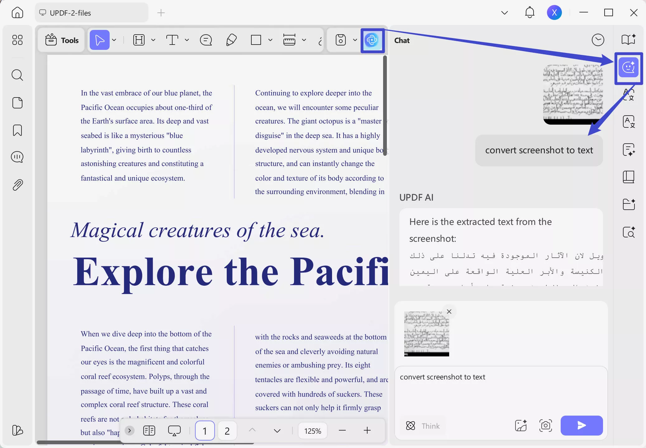 screenshot to text with UPDF AI