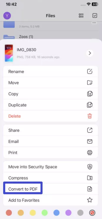 convert picture to PDF with UPDF on iOS
