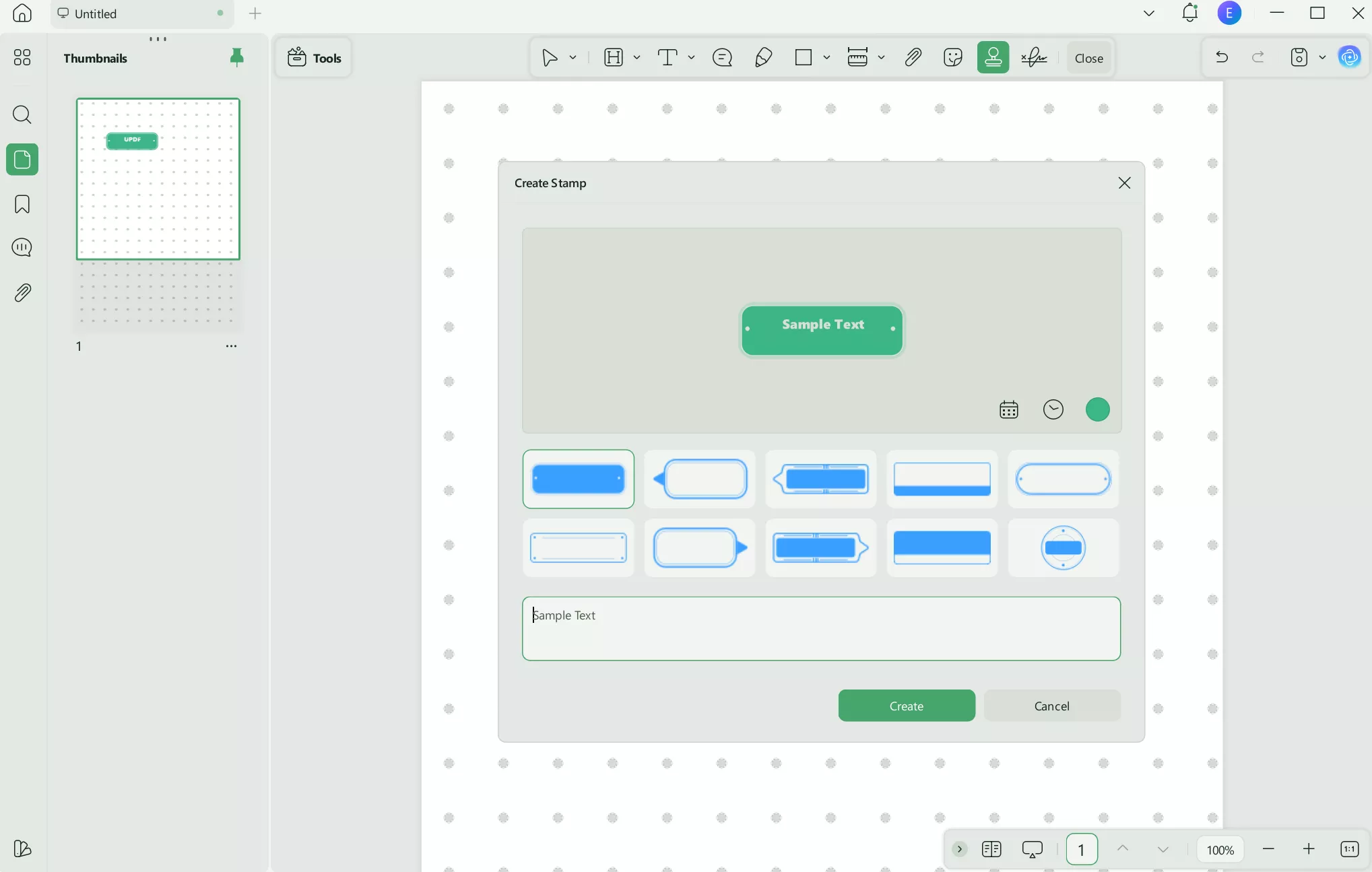copy stamp for pdf create a custom stamp with UPDF