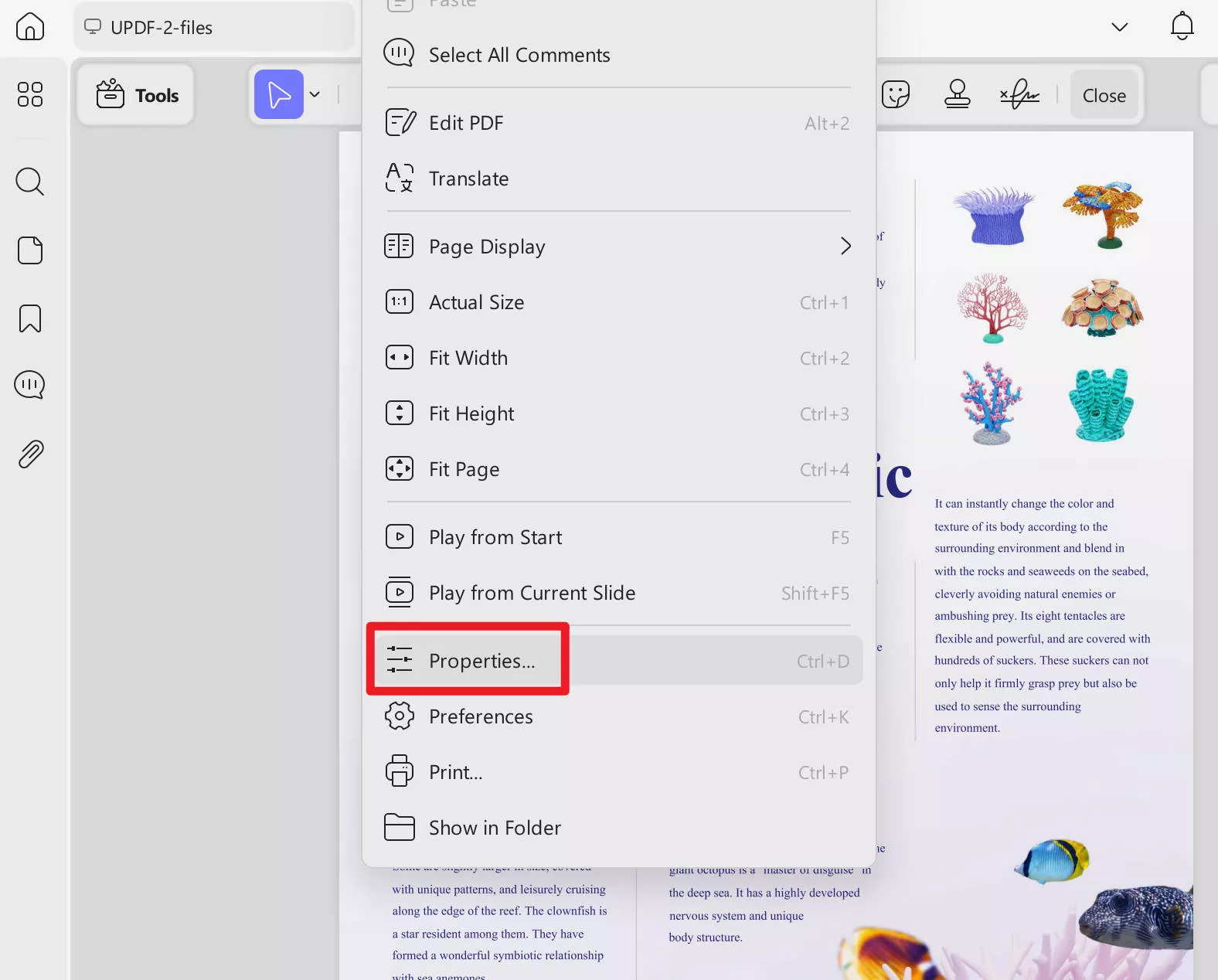 how to change pdf title updf