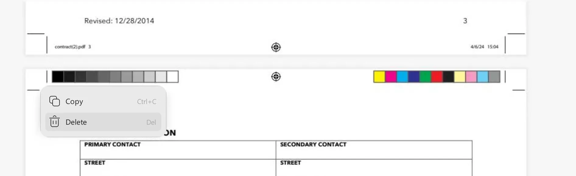 right click to remove the crop marks on the PDF with UPDF