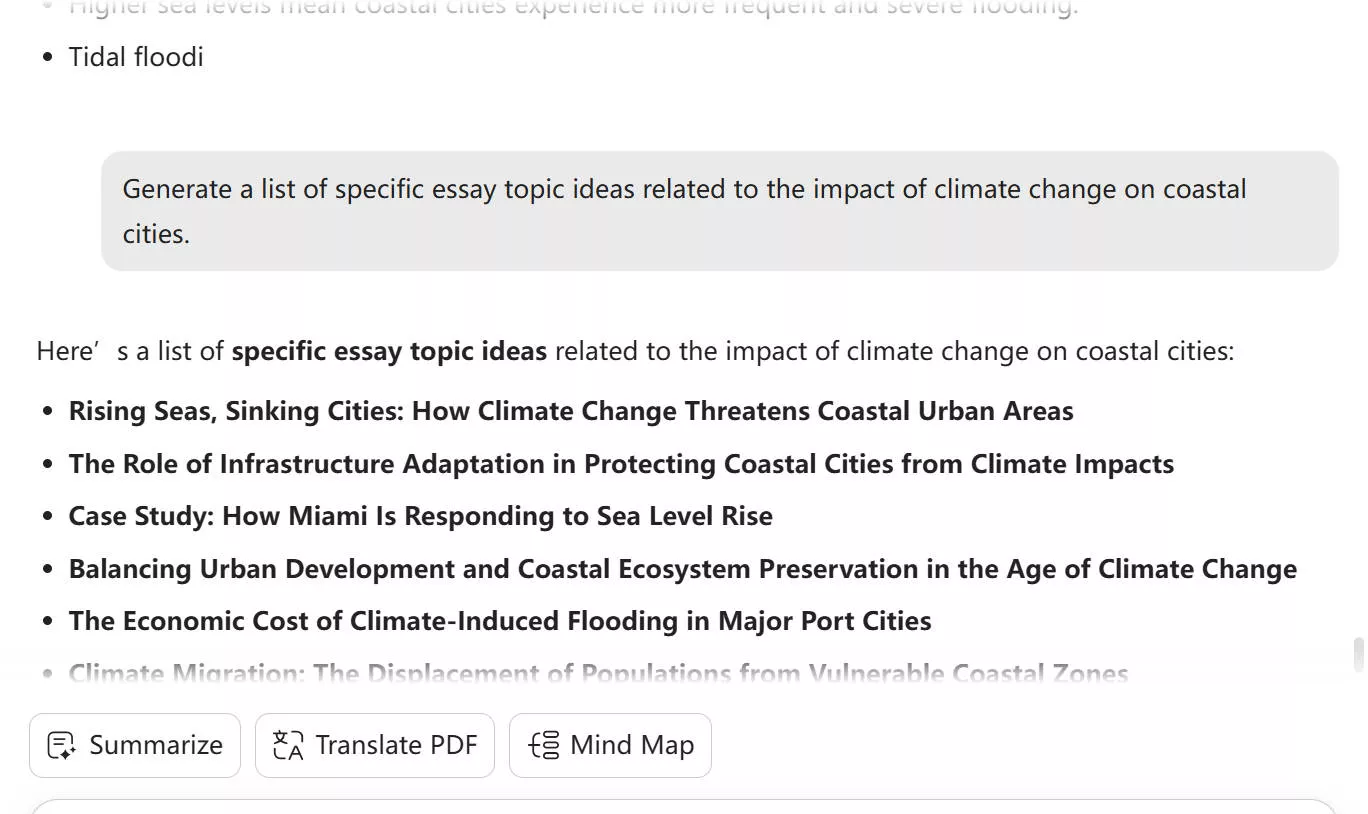 get topic ideas with UPDF's AI Assistant Online