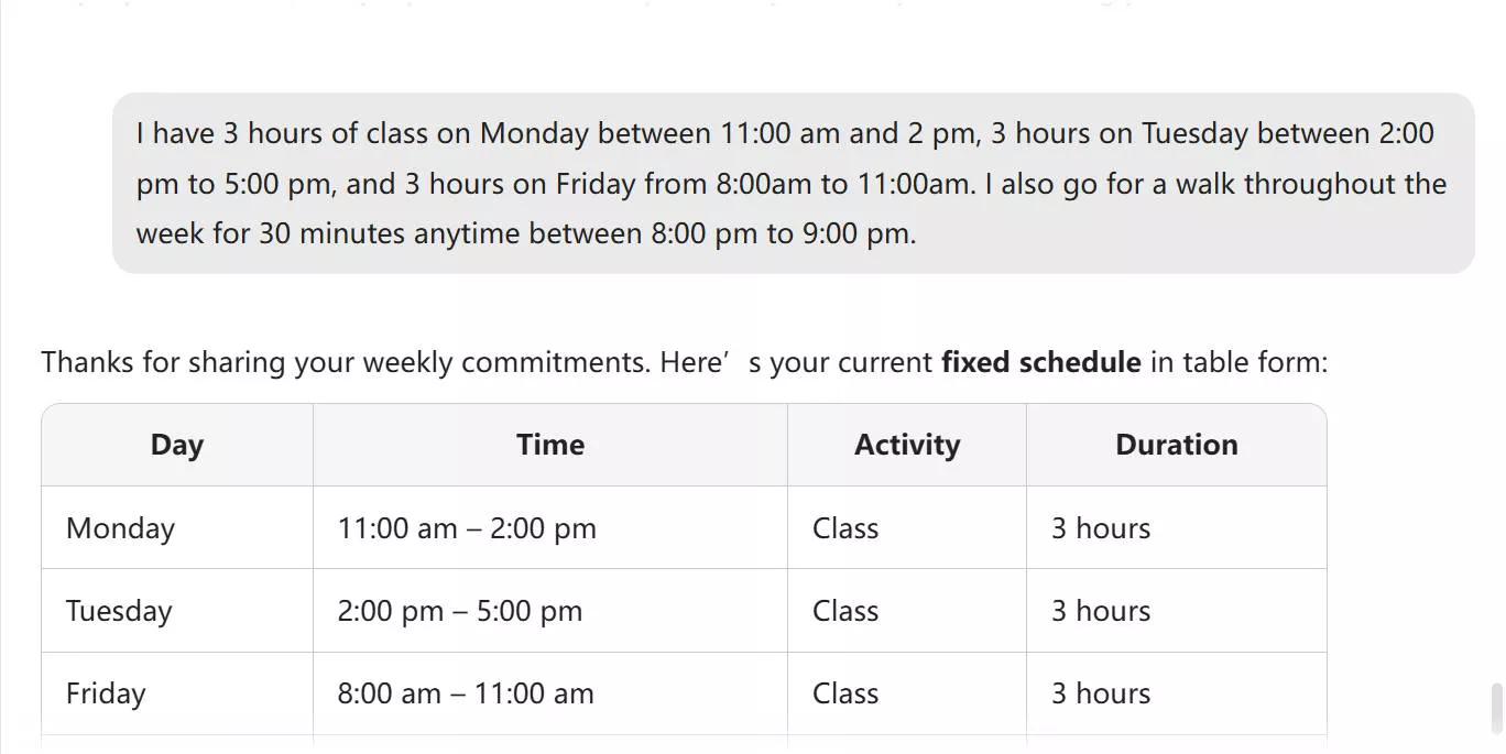 specify weekly schedule with UPDF's AI Assistant