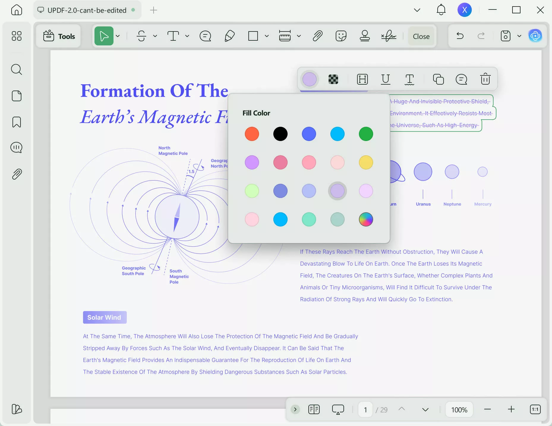 redline a contract change the redline color