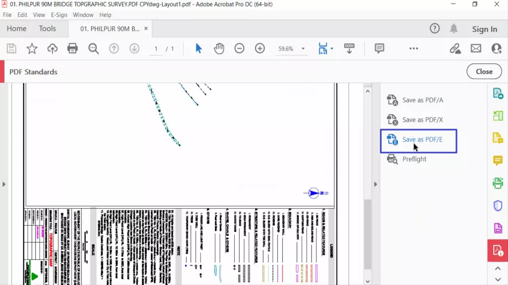 adobe acrobat save pdf as pdfe