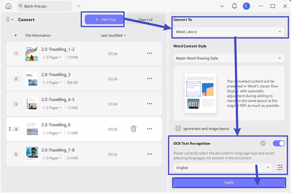 batch convert and ocr