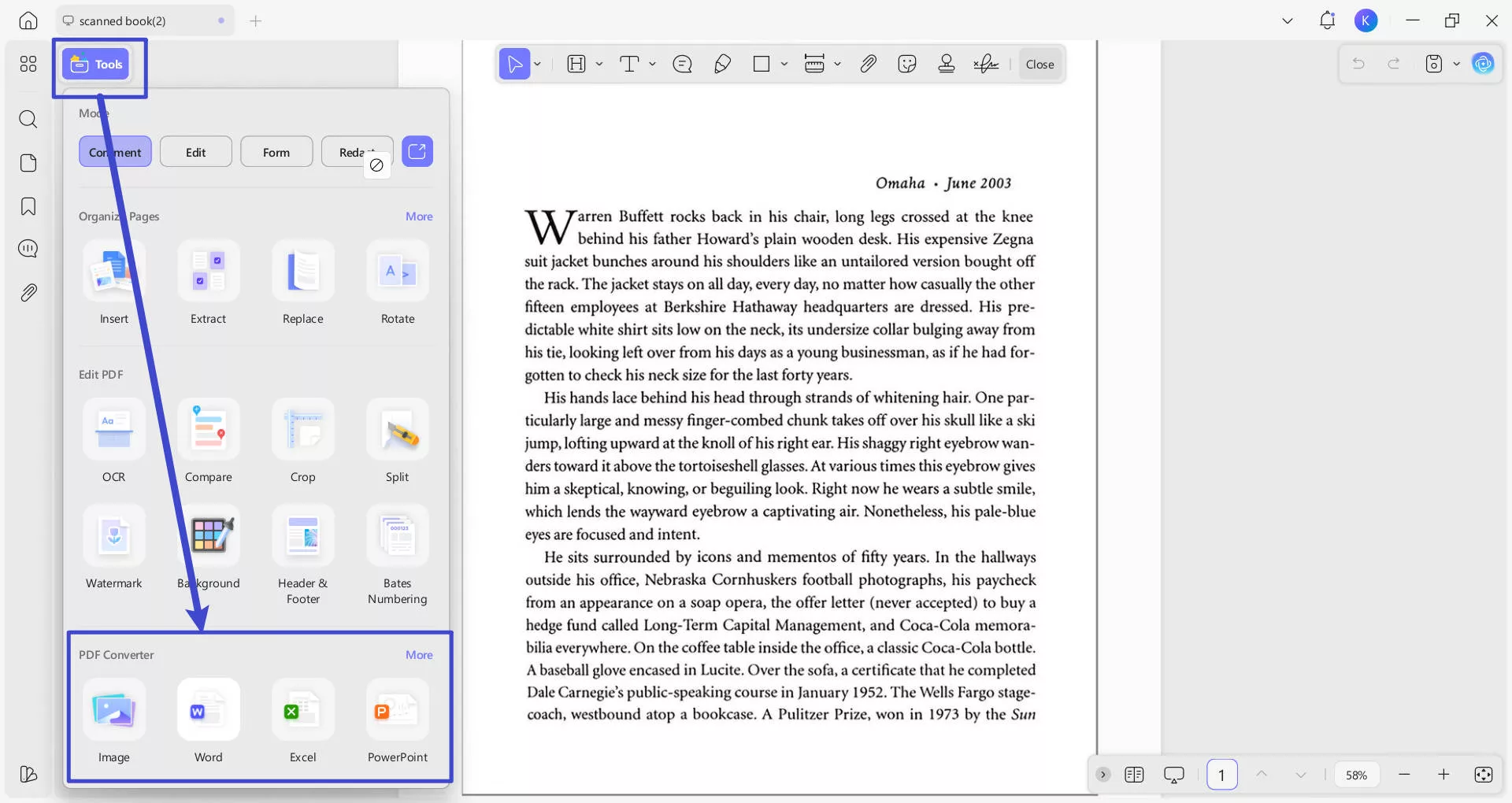choose output format