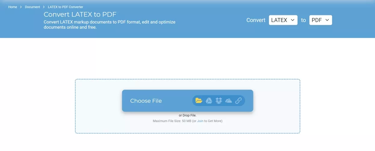 convert latex to pdf vertopal