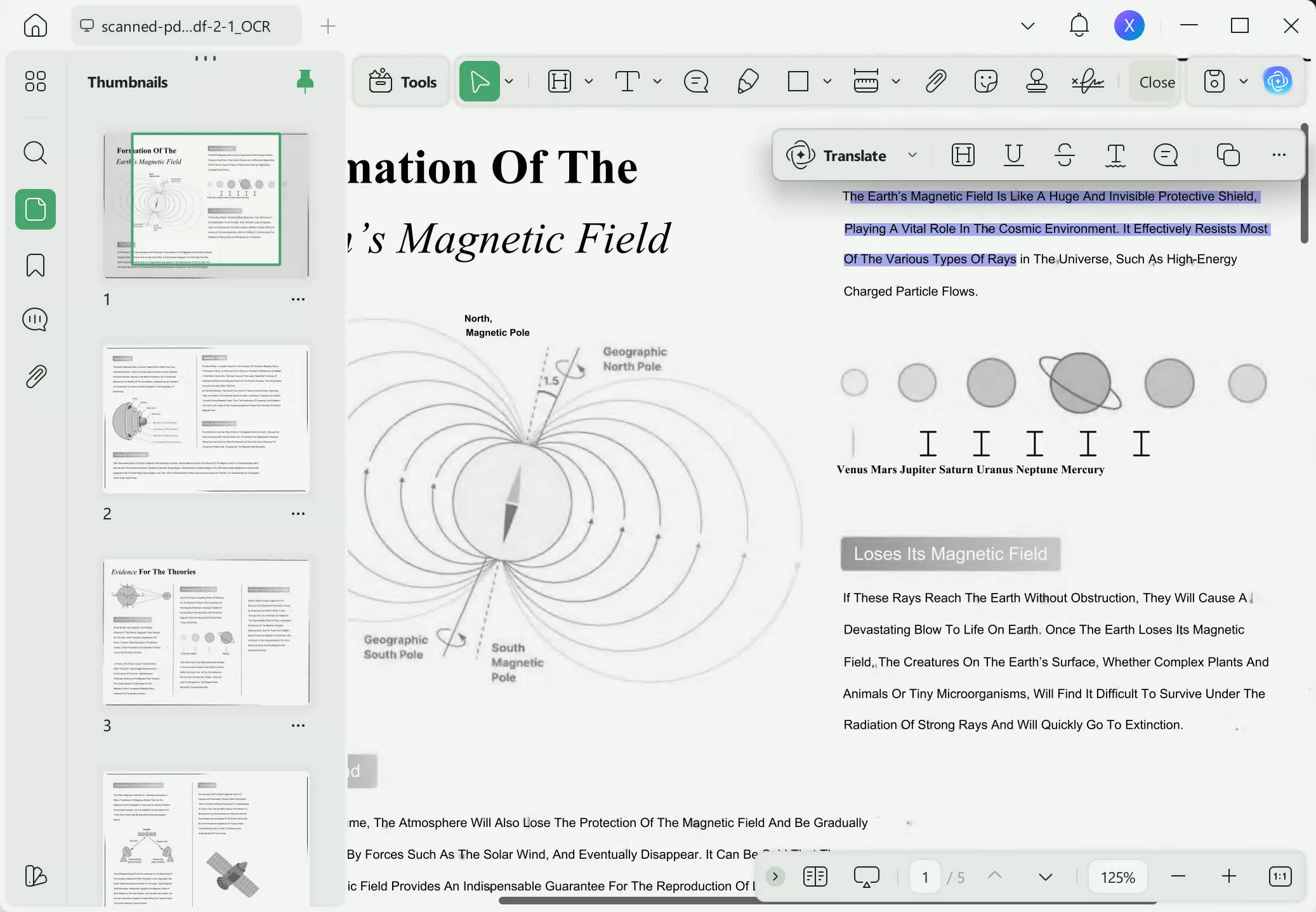 click the edit pdf button in updf to edit converted PDF