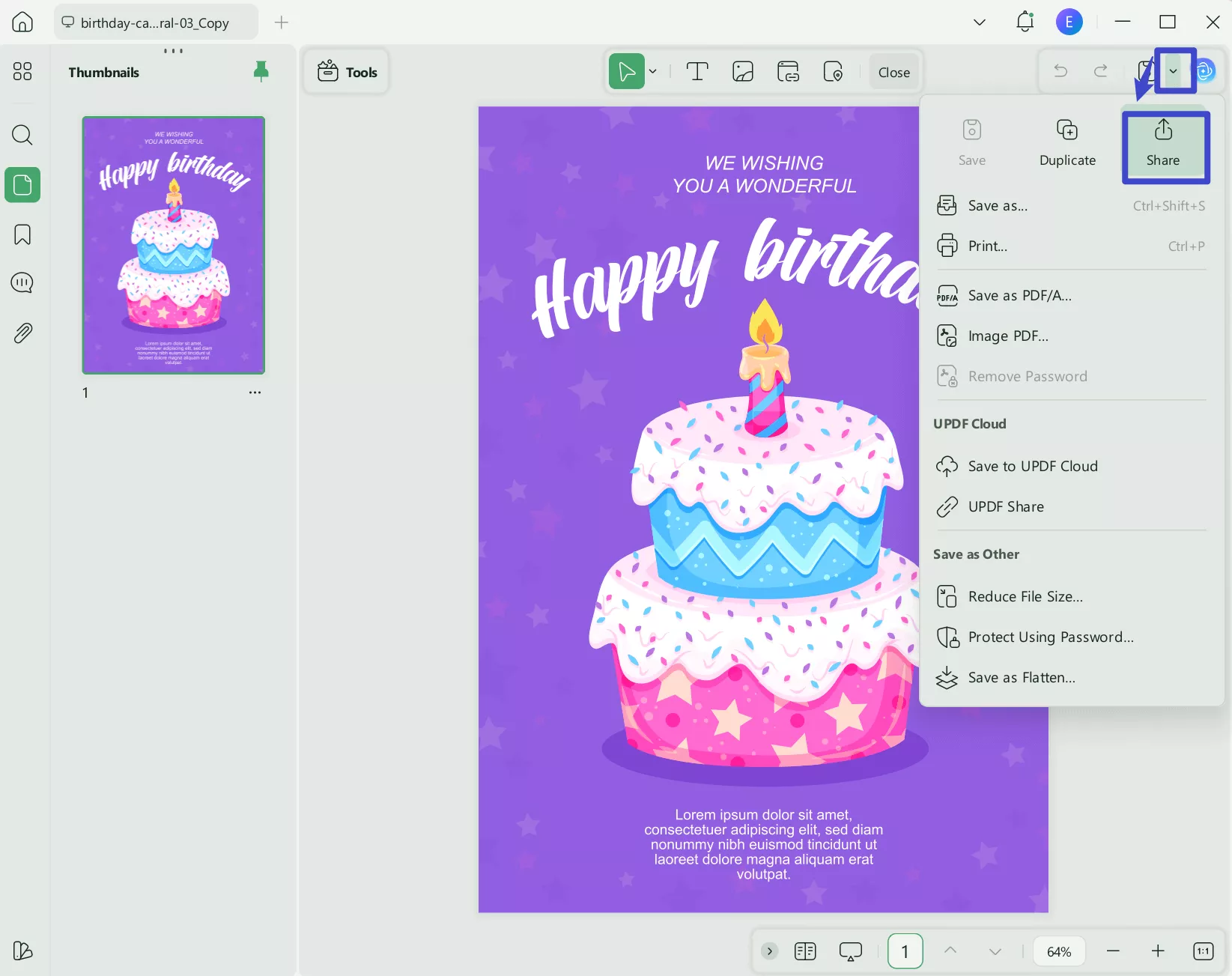 consider emailing card