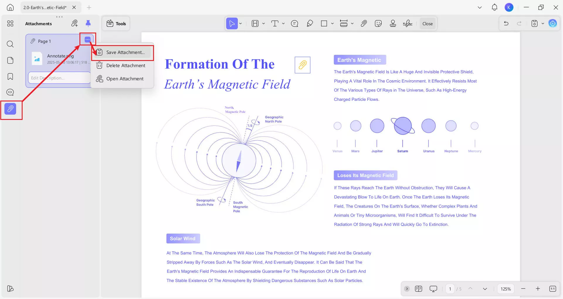 save attachment in updf