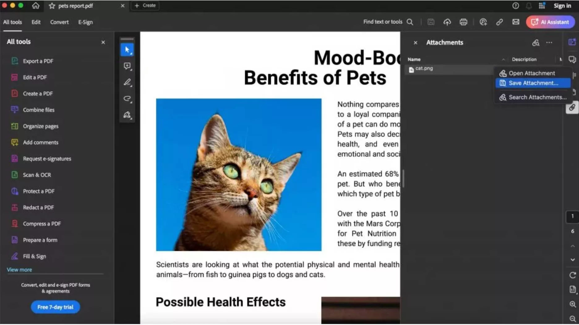 save embedded files from pdf with adobe acrobat