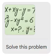 solve handwritten problem