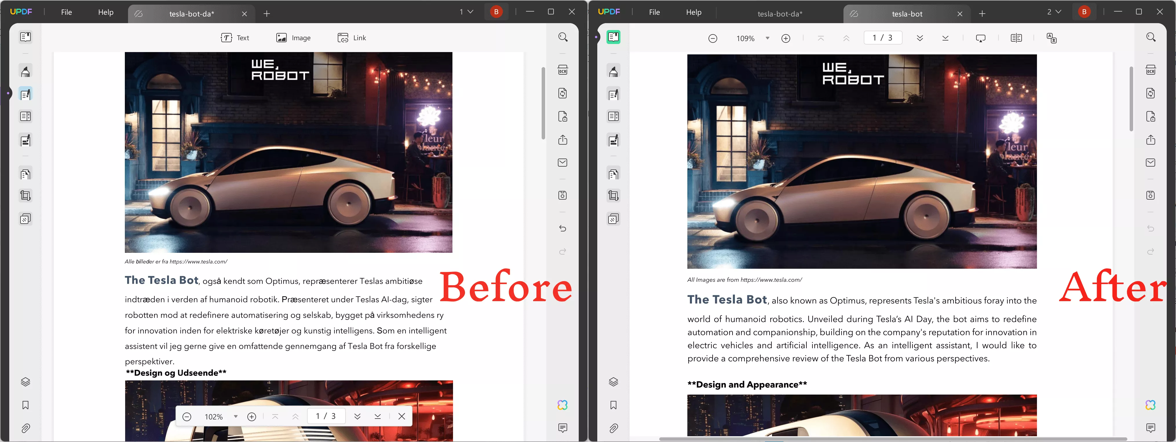 Translate Danish PDF to English with Original Layout