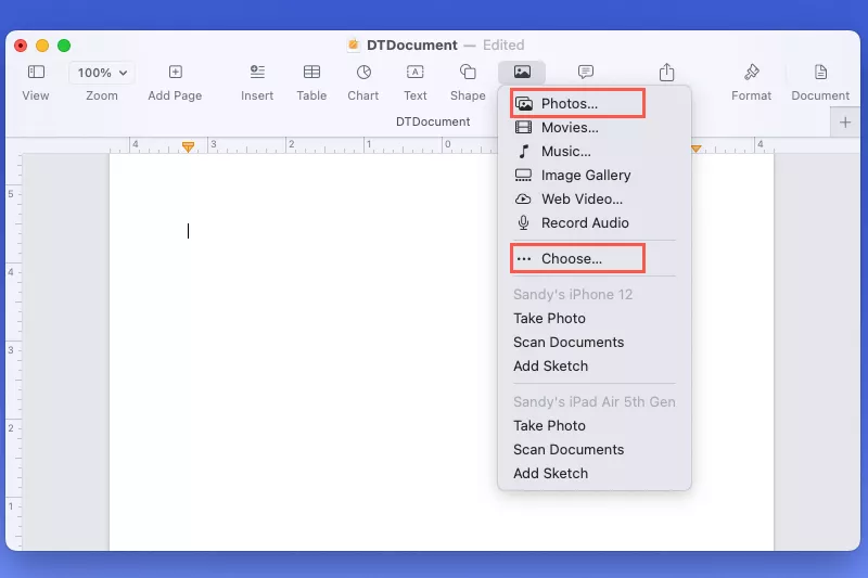 add signature to pages step 1