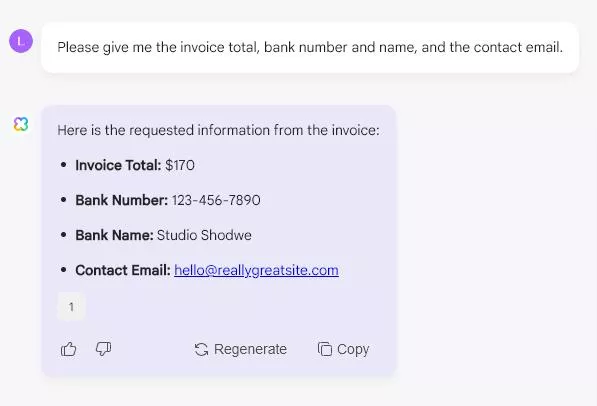  ask for multiple pieces of information