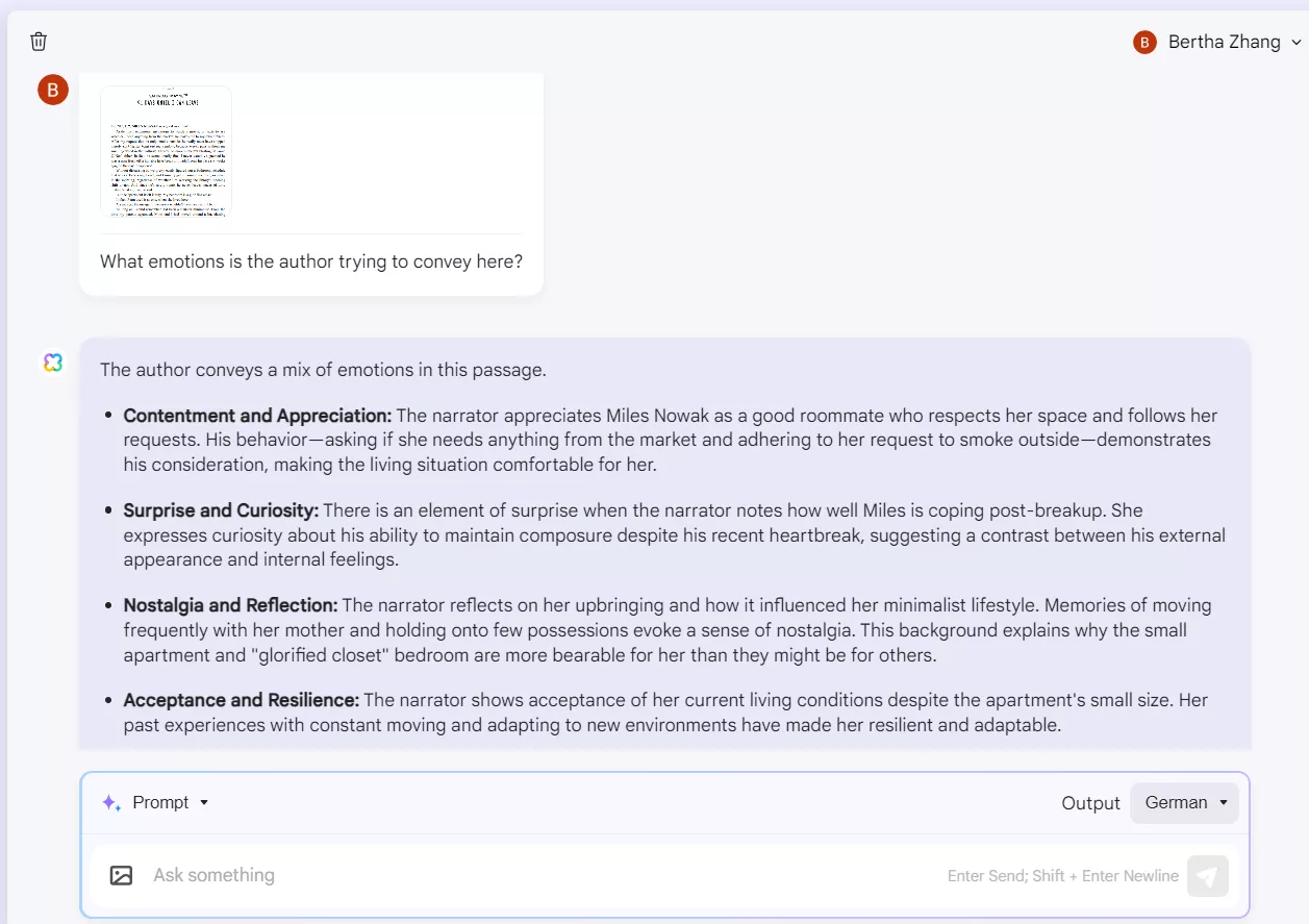 ask questions about Funny Story