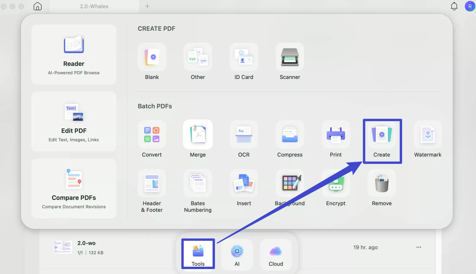  batch create in updf mac