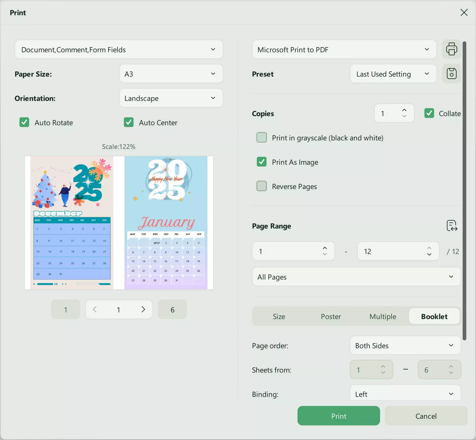 adjust settings in updf