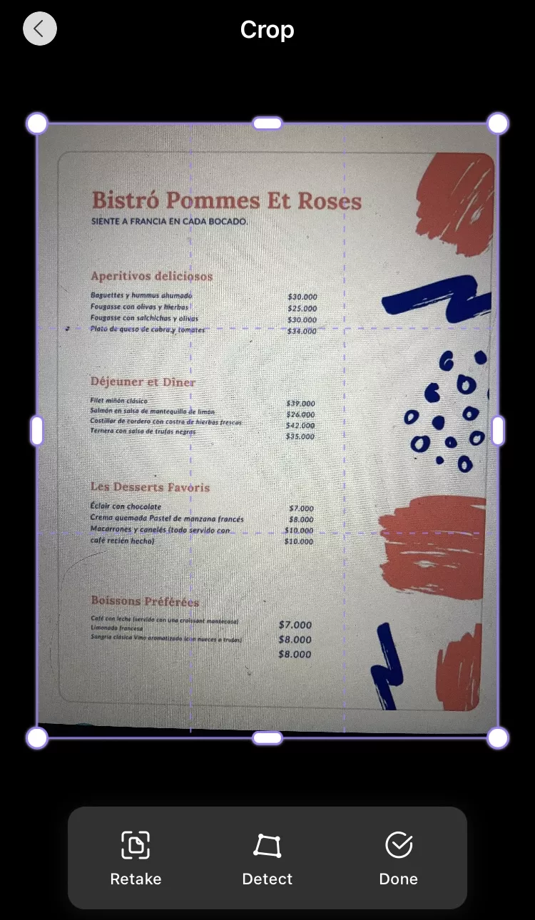 capture the content with updf for ios