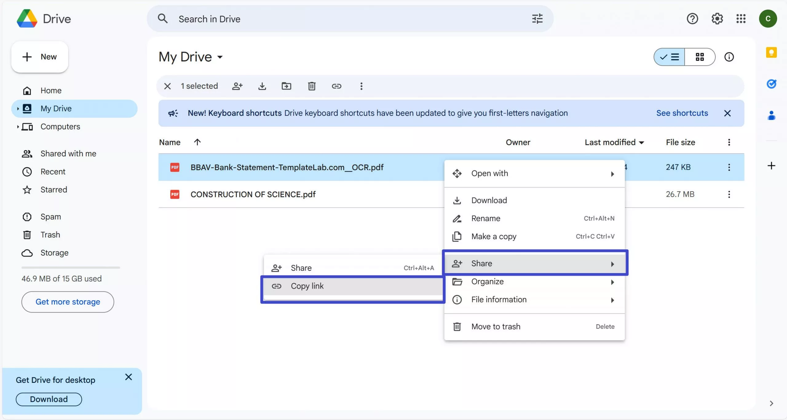 add audio to PDF google drive