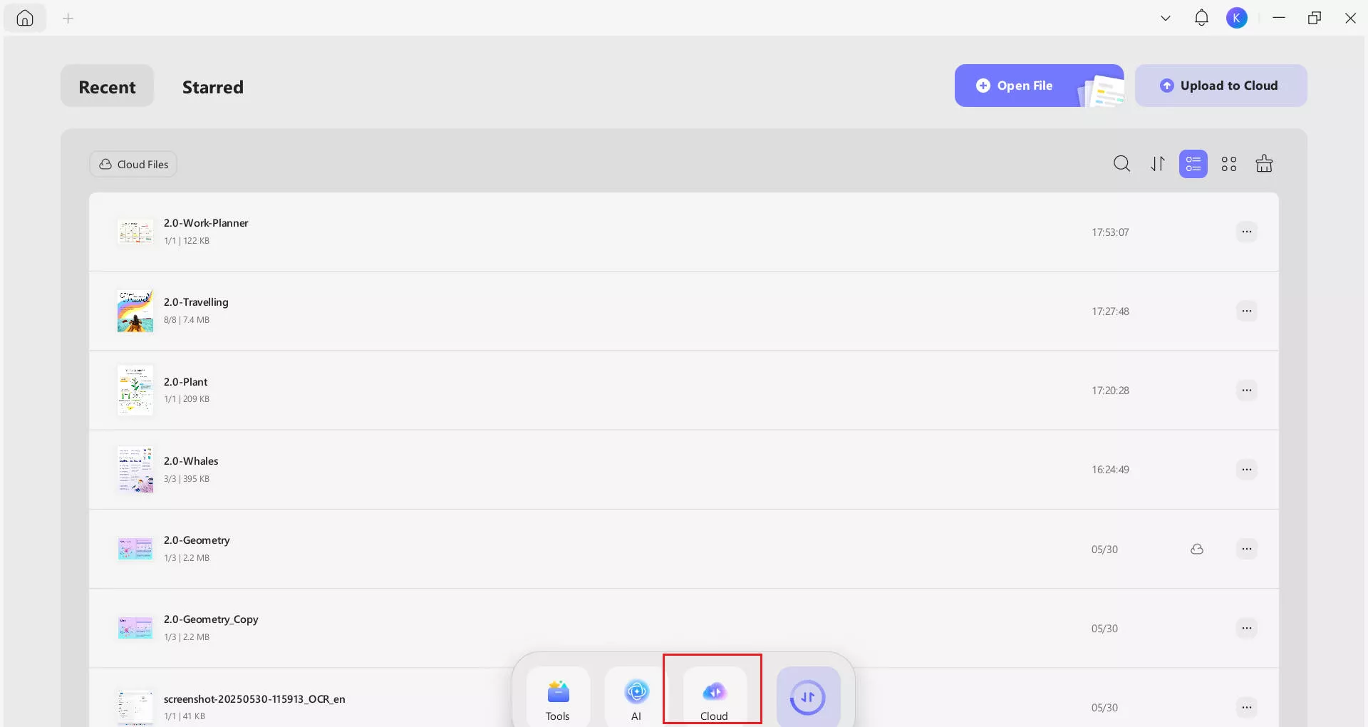 access synced PDF files on UPDF Cloud computer