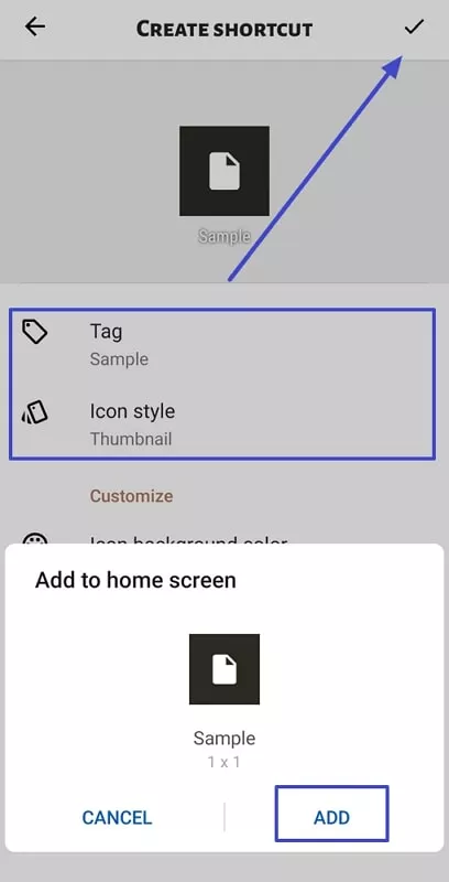 add to home screen with shorty