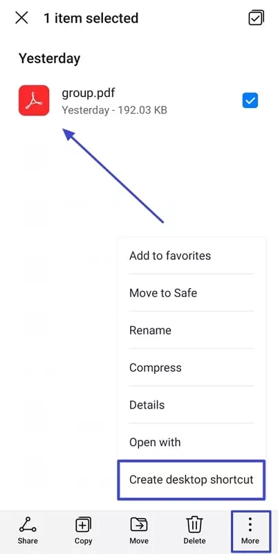 create desktop shortcut file explorer