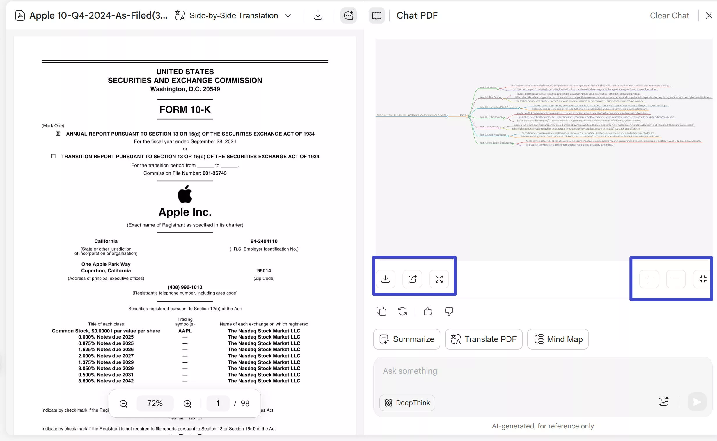  view and download mindmap in updf ai online