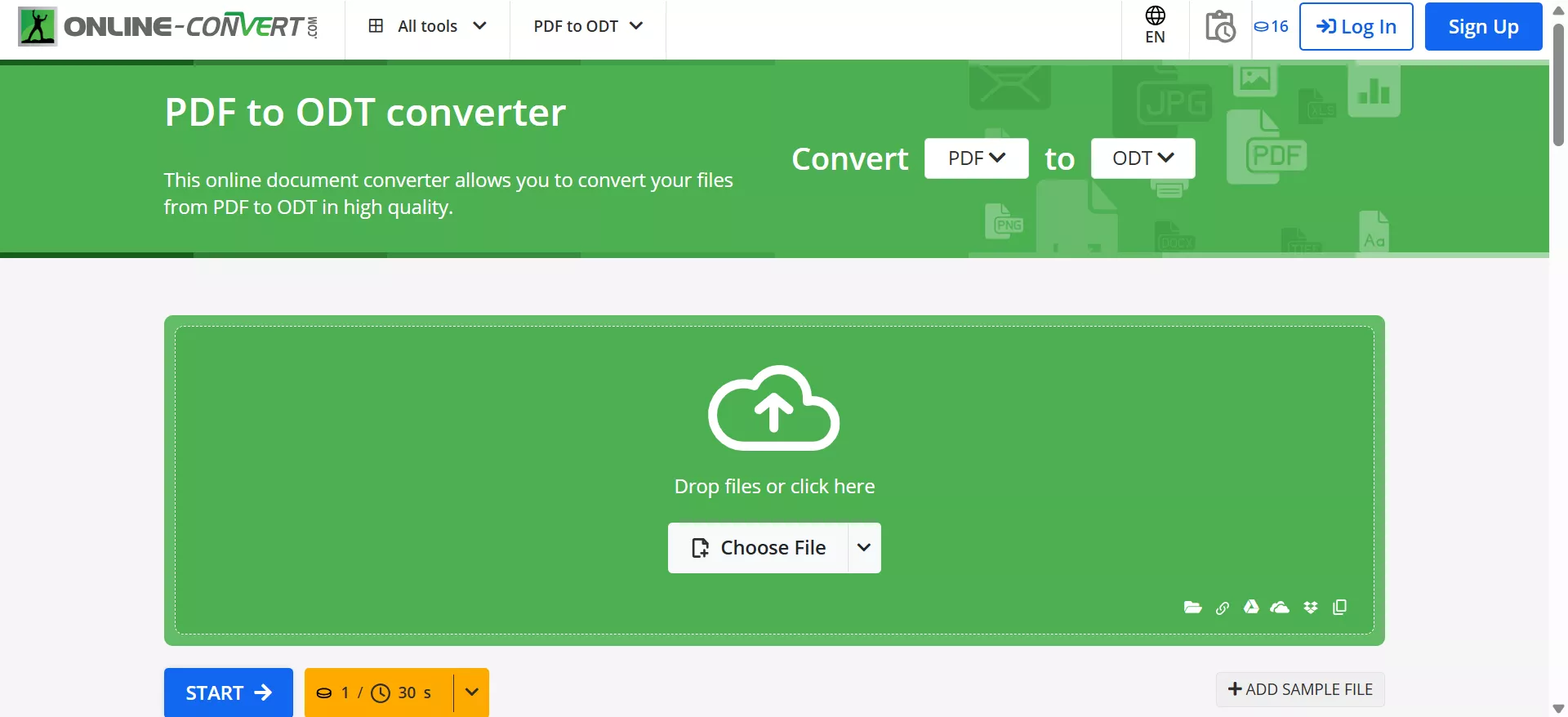 Document Online PDF to ODT