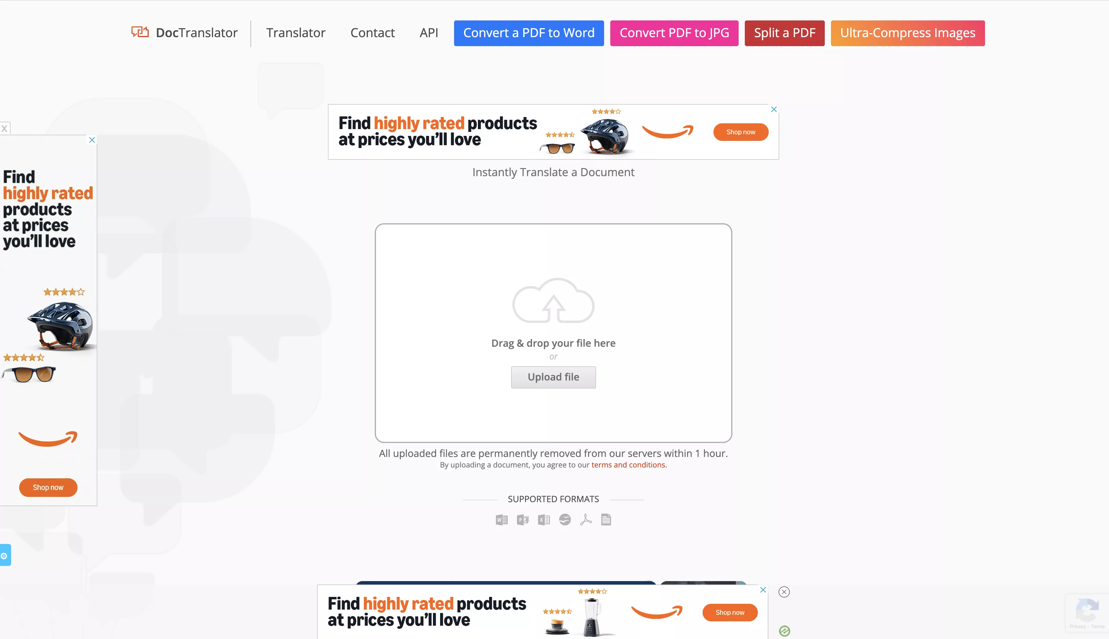 drag and drop your Czech file with onlinedoctranslator