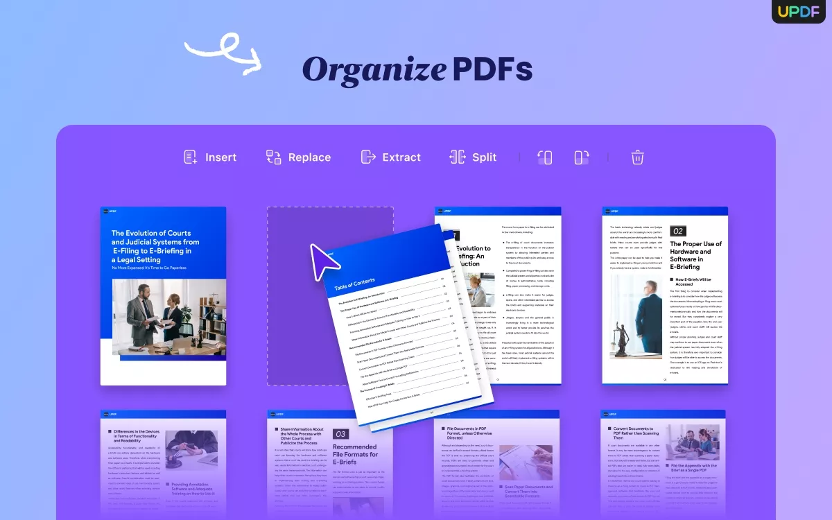 Organize PDF files with UPDF