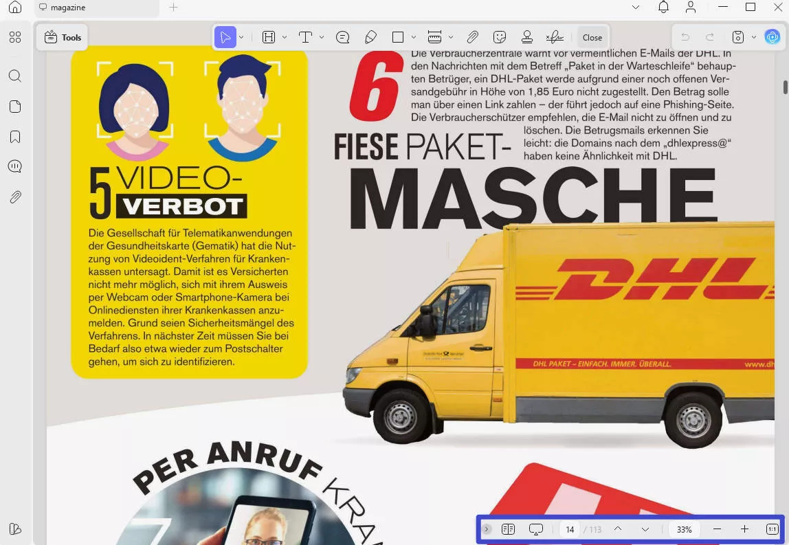  pdf view toolbar in updf