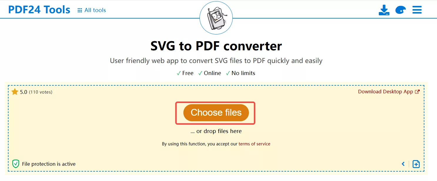 convert svg to pdfwith pdf24 tools