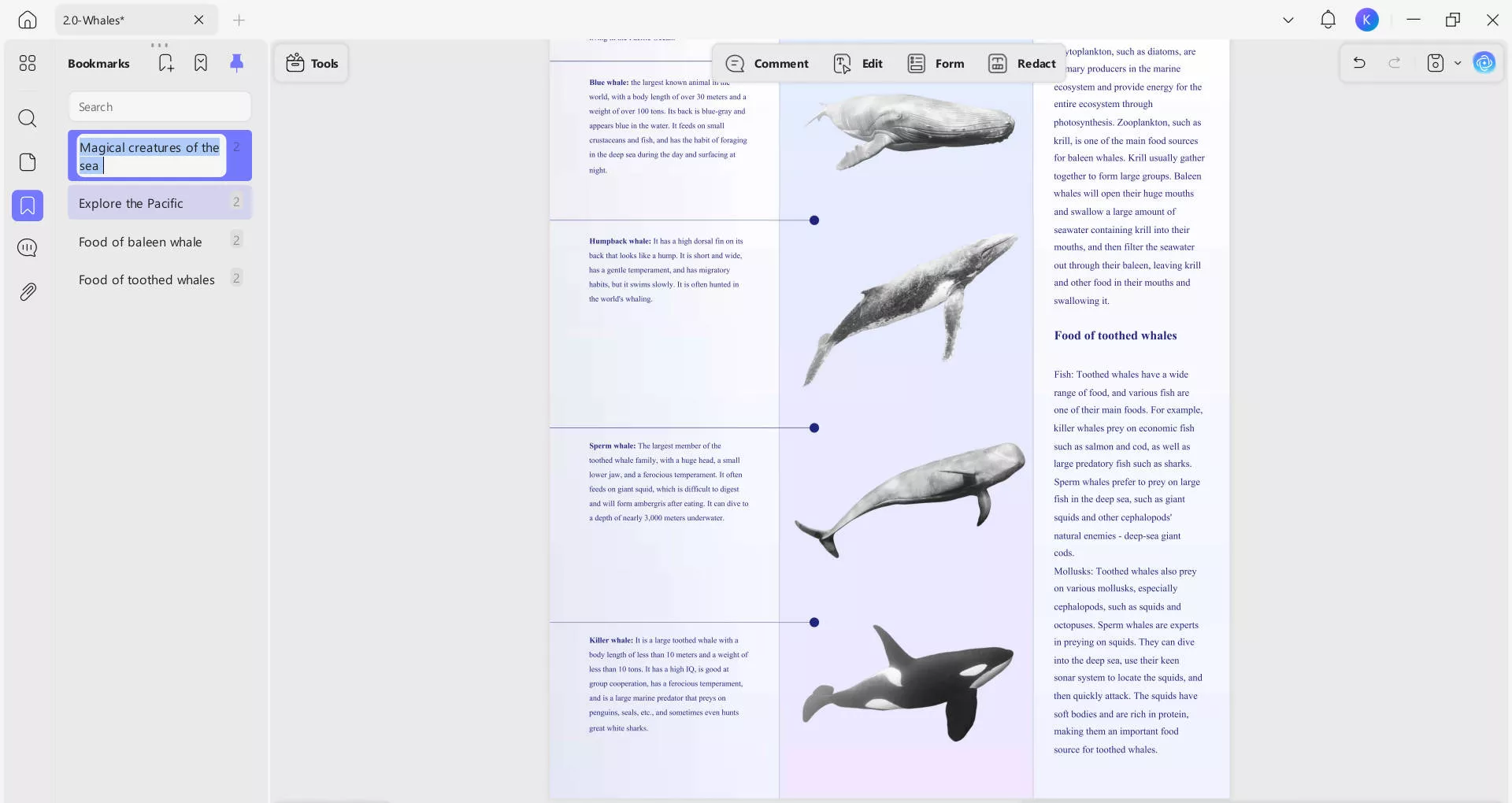 rename bookmarks in updf