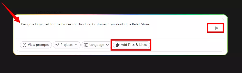 send the prompt to taskade ai
