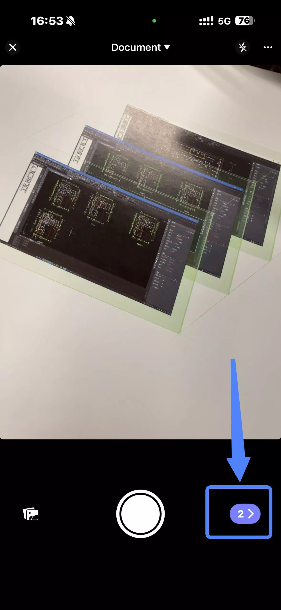 tap on the arrow icon