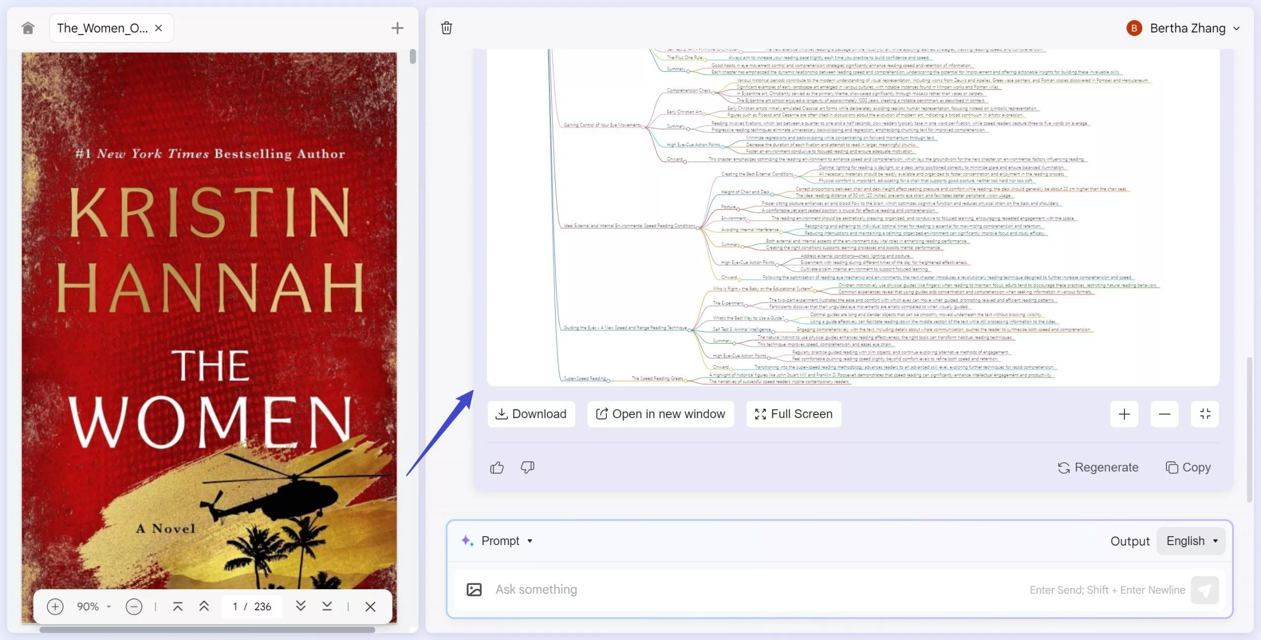 the woman's mind map by updf ai