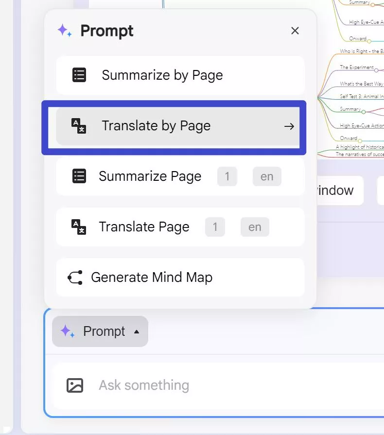 translate by page updf ai