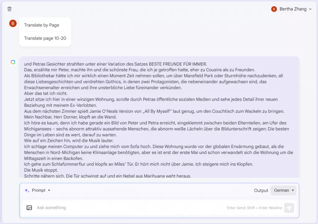 translate Funny Story by page